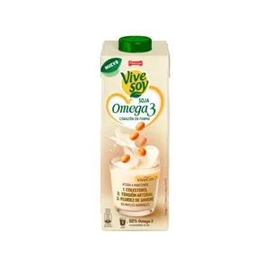Vivesoy de Pascual Bebida de Soja con Omega 3, Calcio y Vitaminas B1, B12, C y D. 1l. 1000 ML