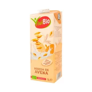 Vivibio Bebida Vegetal de Avena Ecológica, sin Azúcares Añadidos 1 L. 1000 ML