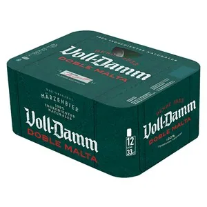 Voll-damm Cerveza Doble Malta Pack 12 X 33 Cl. 3960 ML