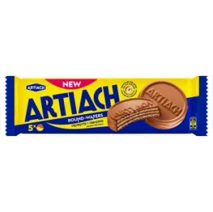 Wafer Redondos de Chocolate con Leche Rellenos de Praliné de Avellanas Artiach 142 G.