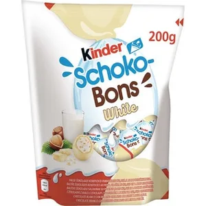 White Huevos de Chocolate Blanco Rellenos de Leche y Avellanas Kinder Schoko-bons