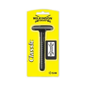 Wilkinson Classic Maquinilla de Afeitar Recargable con 5 Hojas de Doble Filo.