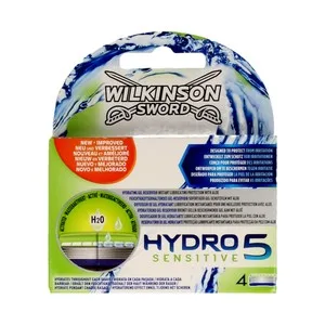 Wilkinson Recambio de Cuchillas de Cinco Hojas para Maquinilla de Afeitar Wilkinson Hydro 5 Sensitive 4 Uds.