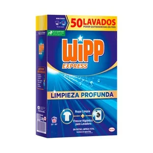 Wipp Express Detergente en Polvo para una Limpieza Profunda 50 Lavados 50 UD