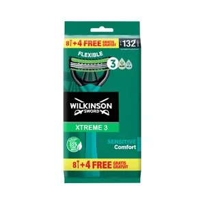 Wilkinson Xtreme 3 Sensitive Comfort Cuchilla de Afeitar Desechable con Cabezal de Triple Hoja 16 Uds. 8 UD