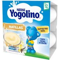 Yogolino de Natillas Sabor Vainilla Nestlé, Pack 4x100 G