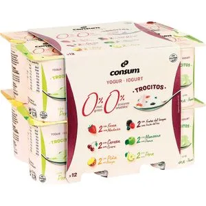 Yogur 00% con Frutas Pack de 12 Unidades 12 X 125 Gr