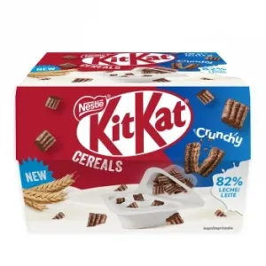 Yogur Azucarado y Cereales de Trigo Tostados con Cacao Kit Kat Pack de 2 Unidades de 115 G.