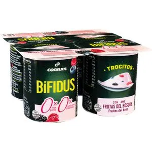 Yogur Bífidus 00% con Frutas del Bosque 4 X 125 Gr