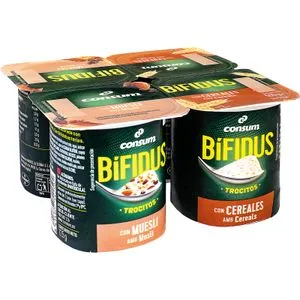 Yogur Bífidus con Cereales y Muesli 4 X 125 Gr