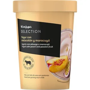 Yogur con Melocotón y Maracuyá Elaborado con Leche de Vaca de Pastoreo el Corte Ingles Selection