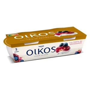 Oikos Yogur Griego Azucarado con Tarta de Arándanos de Danone 2 X 110 G. 220 G