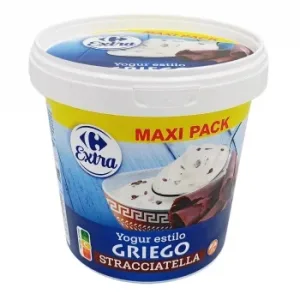 Yogur Griego con Stracciatella Carrefour Extra sin Gluten 1 Kg.