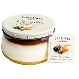 Pastoret Yogur Griego Cremoso Natural Azucarado, con Naranja y Chocolate  Caprichos de Yogur 150 G.