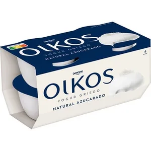 Yogur Griego Natural Azucarado Pack 4  Danone Oikos 110 G