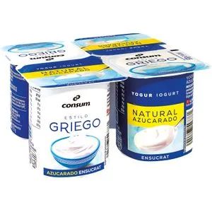 Yogur Griego Natural Azucarado 4 X 125 Gr