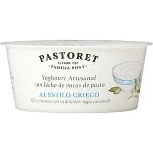 Yogur Griego Natural Azucarado Artesano con Leche de Vacas de Pasto  Pastoret 125 G