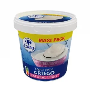 Yogur Griego Natural Light Carrefour Extra 1 Kg.