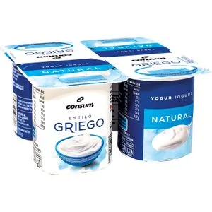 Yogur Griego Natural Pack de 4 Unidades 4 X 125 Gr