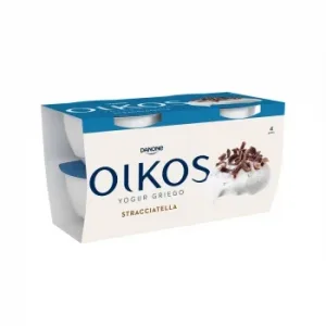 Yogur Griego Stracciatella Danone Oikos Pack de 4 Unidades de 110 G.