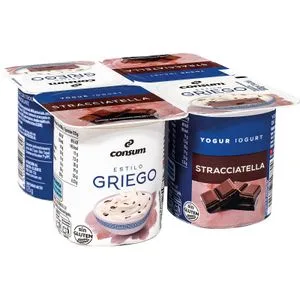 Yogur Griego Stracciatella  P-4 Ud 4 X 125 Gr