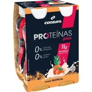 Yogur Líquido 0%0% Proteína Sabor Tropical 4 X 160 Gr