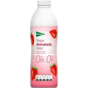 Yogur Líquido con Fresa Desnatado 0% M.g. 0% Azúcares Añadidos sin Gluten el Corte Ingles