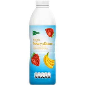 Yogur Líquido con Fresa y Plátano sin Gluten  el Corte Ingles 1 L