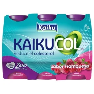 Kaikucol Yogur Líquido con Sabor a Frambuesa Zero 6 X 65 G. 390 G