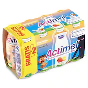 Yogur Líquido de Fresa y Platano Actimel Pack 6 X 100 G