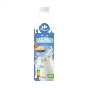 Yogur Líquido Natural Azucarado Carrefour Classic' 1,5 L.