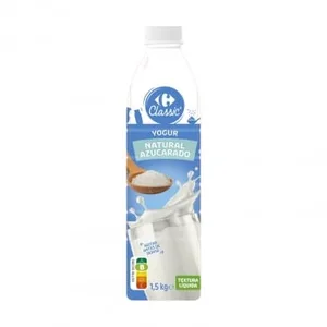 Yogur Líquido Natural Azucarado Carrefour Classic' 1,5 L.