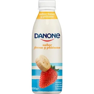 Yogur Líquido Sabor Fresa y Plátano Danone