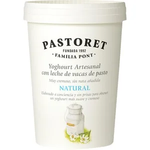 Yogur Natural Artesano Cremoso con Leche de Vacas de Pasto  Pastoret 500 G