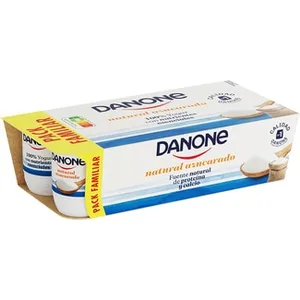 Yogur Natural Azucarado Pack 8 Pack Familiar Danone 120 G