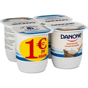 Yogur Natural Azucarado Pack 4 Danone