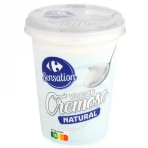 Yogur Natural Cremoso Carrefour Sensation 500 G.