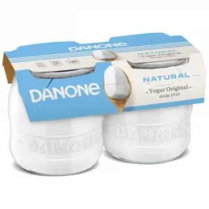 Yogur Natural Danone Original Pack de 2 Unidades de 130 G.