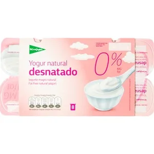 Yogur Natural Desnatado 0% M.g. Pack 8  el Corte Ingles 125 G