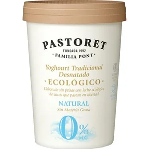 Yogur Natural Desnatado 0% M.g. con Leche de Vacas que Pastan en Libertad Ecológico Pastoret