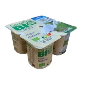 Yogur Natural Ecológico Carrefour Bio Pack de 4 Unidades de 125 G.