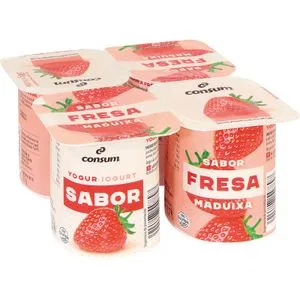 Yogur Sabor Fresa Pack 4 Unidades 4 X 125 Gr