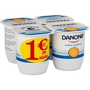 Yogur Sabor Galleta sin Gluten Pack 4 Danone