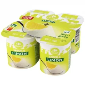 Yogur Sabor Limón Carrefour Classic' Pack de 4 Unidades de 125 G.