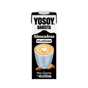 Yosoy Barista Bebida Vegetal de Almendras 0% Azúcar, Especial Café 1 L. 1000 ML