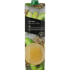 Zen Bebida de Zumo de Manzana Té Blanco Lavanda y Flor de Saúco 0% Azúcares Añadidos con Extracto de Tila, Melisa y Vainilla el Corte Ingles Selection 1 L