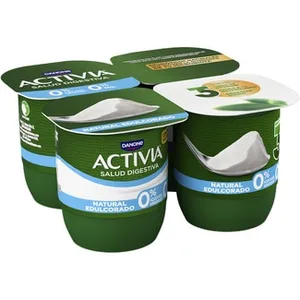Bífidus Desnatado Edulcorado Natural Danone Activia Pack de 4 Unidades de 120 G.