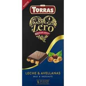Zero Chocolate con Leche y Avellanas 0% Azúcares Añadidos Torras