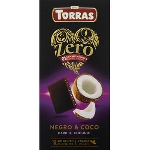 Zero Chocolate Negro Fondant con Coco 0% Azúcares Añadiidos sin Gluten Torras