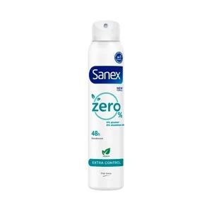 Sanex Zero% Extra Control Desodorante en Spray para Mujer, Antitranspirante hasta 48 Horas 200 Ml.